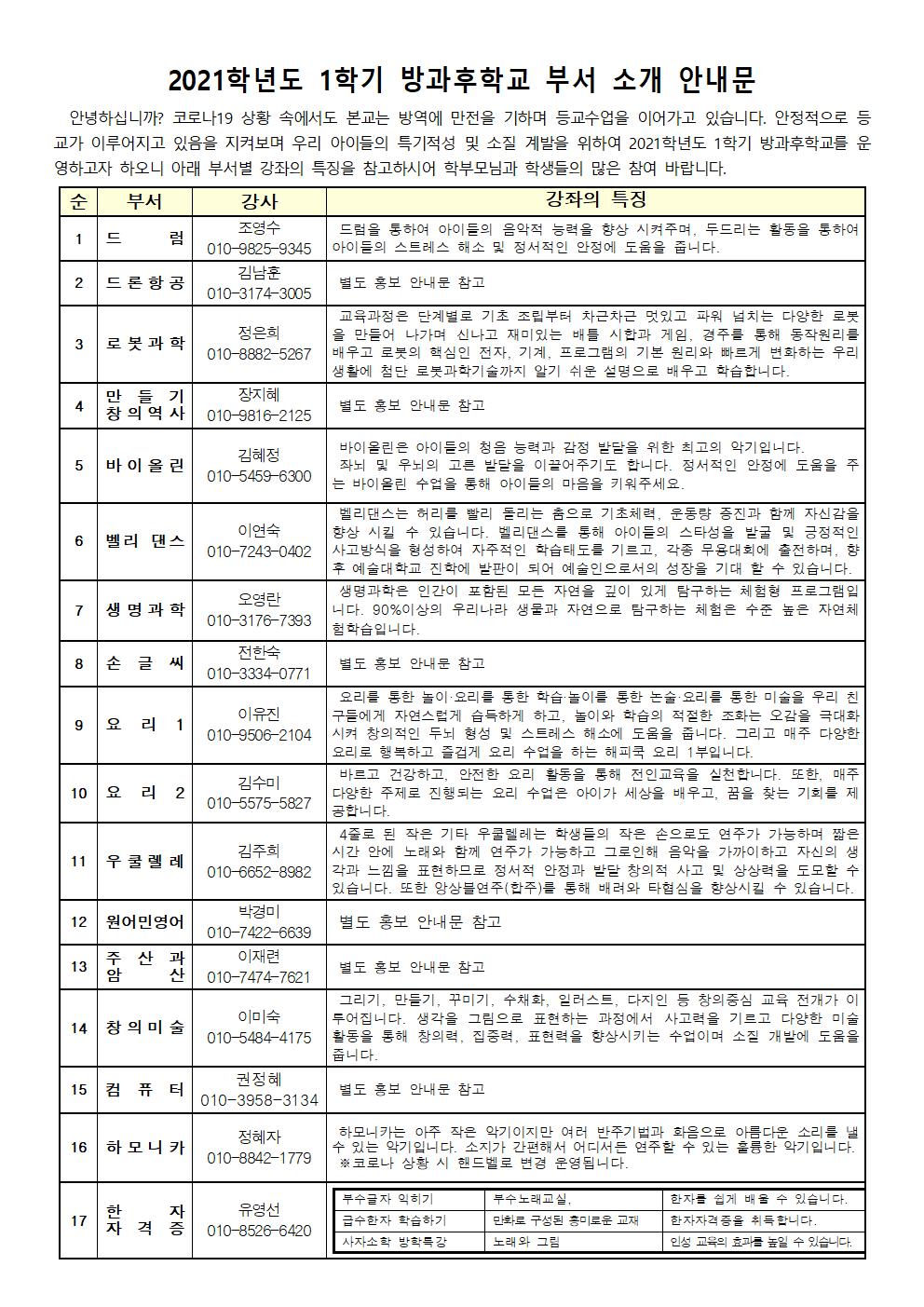 2021학년도 1학기 방과후학교 프로그램 신청 안내004